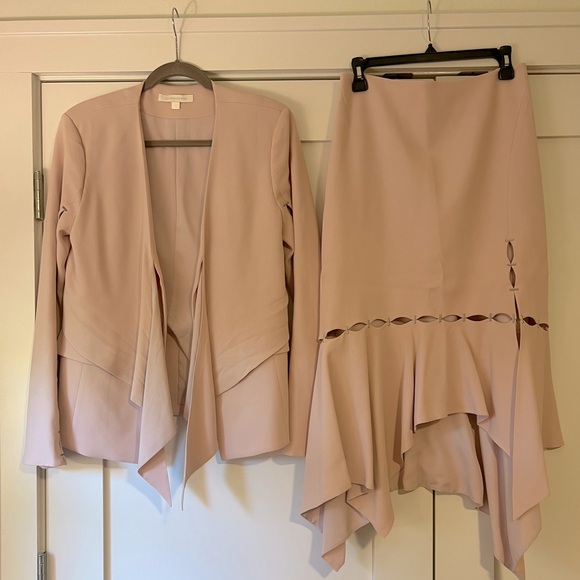 Jonathan Simkhai Jackets & Blazers - Johnathan Simkhai Blush Pink Blazer and Skirt Set